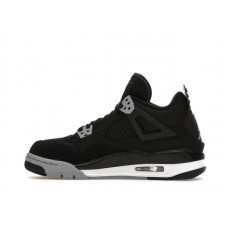 Подростковые Jordan 4 Retro Black Canvas (GS)