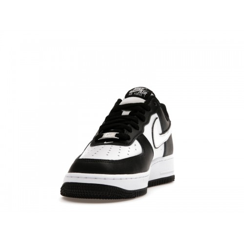 Кроссы Nike Air Force 1 Low 07 White Swoosh Panda - мужская сетка размеров