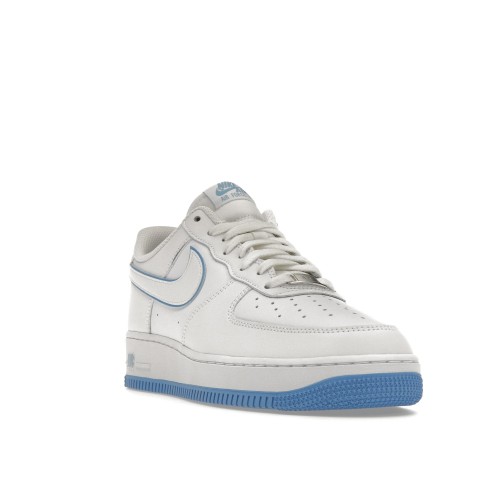 Кроссы Nike Air Force 1 07 Low White University Blue Sole - мужская сетка размеров