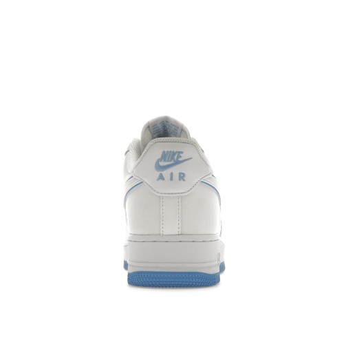 Кроссы Nike Air Force 1 07 Low White University Blue Sole - мужская сетка размеров