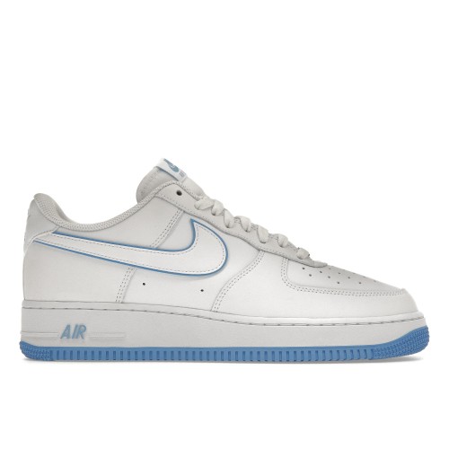 Кроссы Nike Air Force 1 07 Low White University Blue Sole - мужская сетка размеров