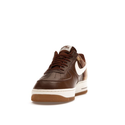 Кроссы Nike Air Force 1 Low 07 LX Brown Plaid - мужская сетка размеров