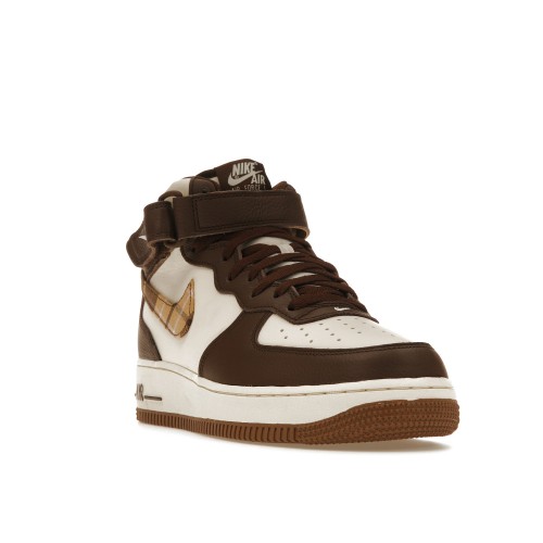 Кроссы Nike Air Force 1 Mid 07 Brown Plaid - мужская сетка размеров