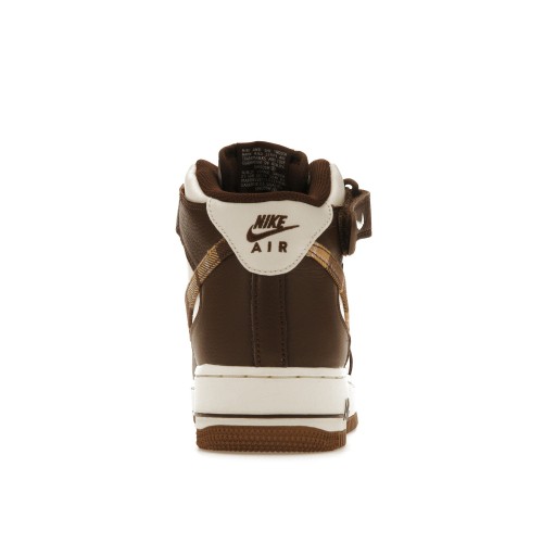 Кроссы Nike Air Force 1 Mid 07 Brown Plaid - мужская сетка размеров