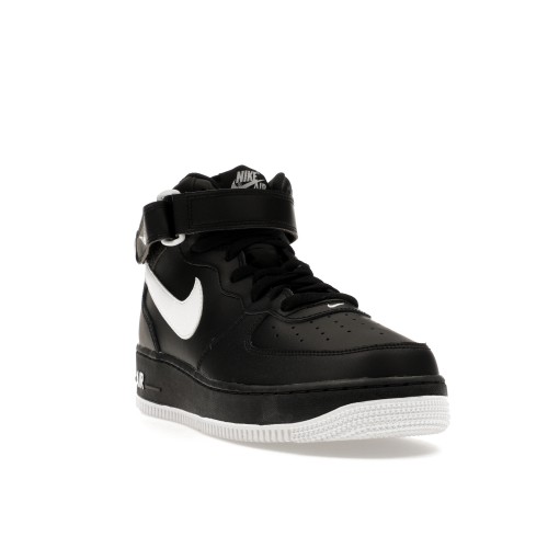 Кроссы Nike Air Force 1 Mid 07 Black White Sole - мужская сетка размеров