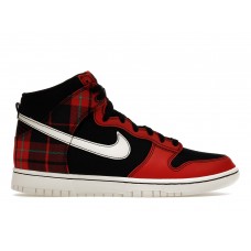 Кроссовки Nike Dunk High SE Tartan Plaid Black University Red