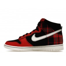 Кроссовки Nike Dunk High SE Tartan Plaid Black University Red