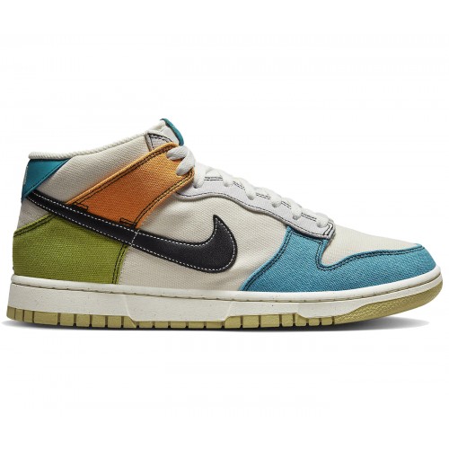 Кроссы Nike Dunk Mid Pale Ivory Multi - мужская сетка размеров