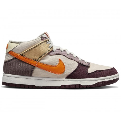 Кроссы Nike Dunk Mid Coconut Milk Plum Orange - мужская сетка размеров