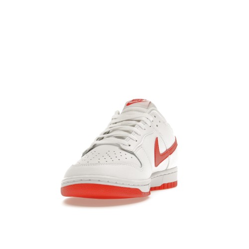 Кроссы Nike Dunk Low Retro White Picante Red - мужская сетка размеров