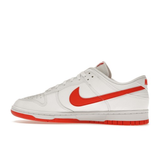 Кроссы Nike Dunk Low Retro White Picante Red - мужская сетка размеров