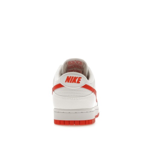 Кроссы Nike Dunk Low Retro White Picante Red - мужская сетка размеров