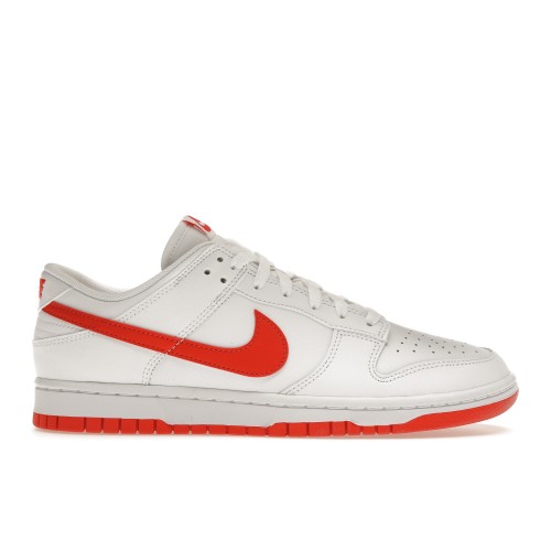 Кроссы Nike Dunk Low Retro White Picante Red - мужская сетка размеров