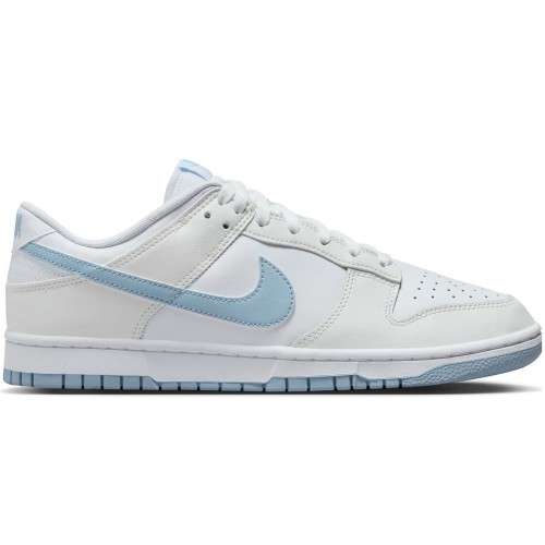 Кроссы Nike Dunk Low White Light Armory Blue - мужская сетка размеров