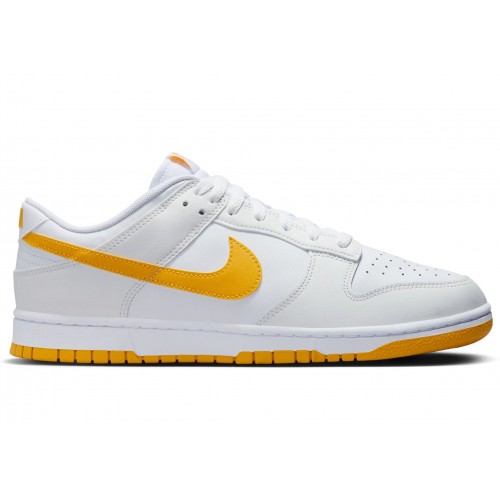Кроссы Nike Dunk Low White University Gold - мужская сетка размеров