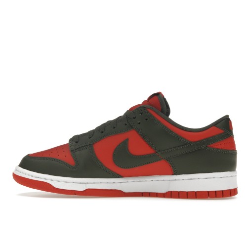 Кроссы Nike Dunk Low Mystic Red Cargo Khaki - мужская сетка размеров