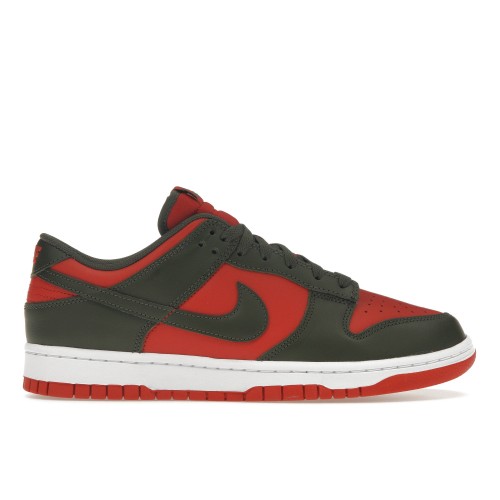 Кроссы Nike Dunk Low Mystic Red Cargo Khaki - мужская сетка размеров