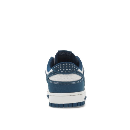 Кроссы Nike Dunk Low Industrial Blue Sashiko - мужская сетка размеров
