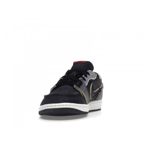 Кроссы Jordan 1 Low OG EX Black Smoke Grey - мужская сетка размеров