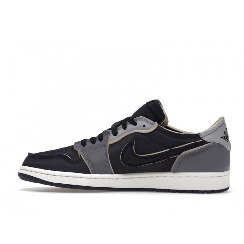Кроссы Jordan 1 Low OG EX Black Smoke Grey - мужская сетка размеров