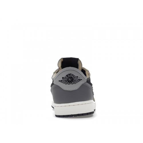 Кроссы Jordan 1 Low OG EX Black Smoke Grey - мужская сетка размеров