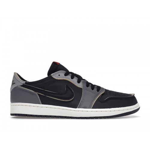 Кроссы Jordan 1 Low OG EX Black Smoke Grey - мужская сетка размеров