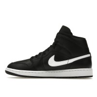 Женские Jordan 1 Mid Black White (W)