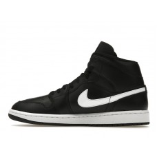 Женские Jordan 1 Mid Black White (W)