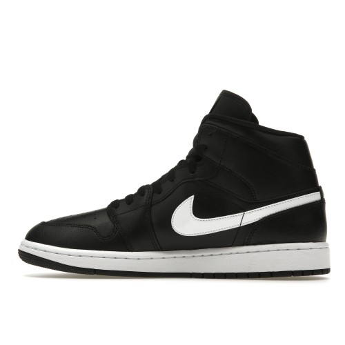 Кроссы Jordan 1 Mid Black White (W) - женская сетка размеров