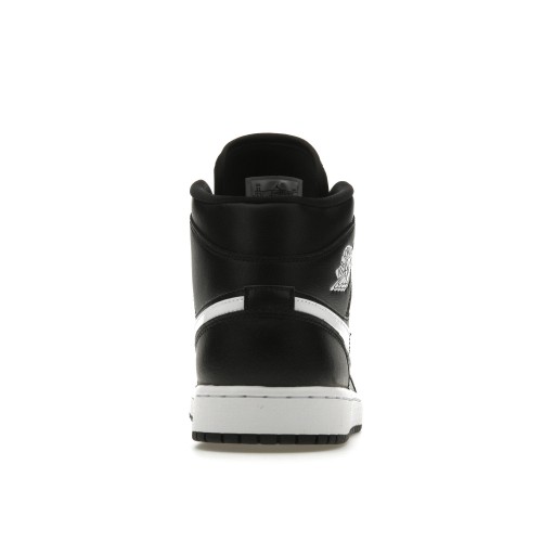 Кроссы Jordan 1 Mid Black White (W) - женская сетка размеров