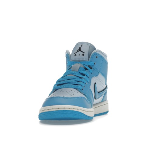 Кроссы Jordan 1 Mid SE Ice Blue (W) - женская сетка размеров