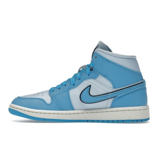 Кроссы Jordan 1 Mid SE Ice Blue (W) - женская сетка размеров