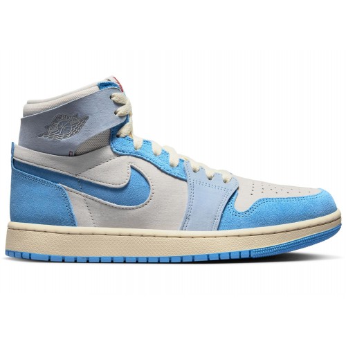 Кроссы Jordan 1 High Zoom Air CMFT 2 Phantom University Blue (W) - женская сетка размеров