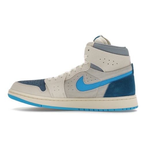 Кроссы Jordan 1 High Zoom Air CMFT 2 Dark Powder Blue - мужская сетка размеров