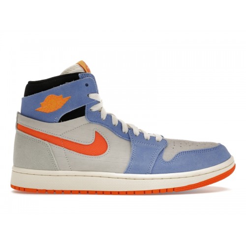 Кроссы Jordan 1 High Zoom Air CMFT 2 Royal Pulse Alpha Orange - мужская сетка размеров