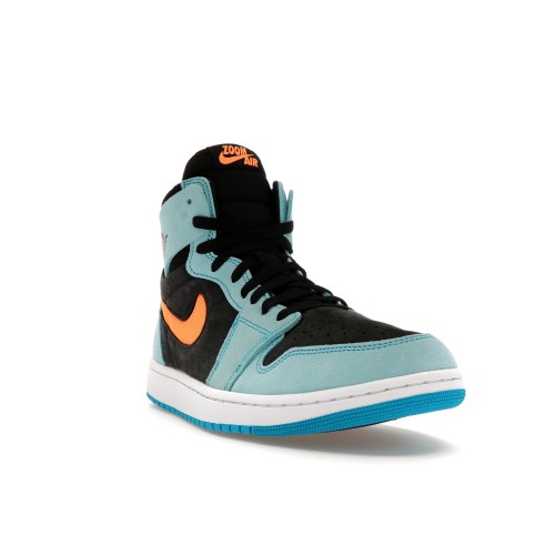 Кроссы Jordan 1 Zoom CMFT 2 Bleached Aqua Bright Citrus - мужская сетка размеров