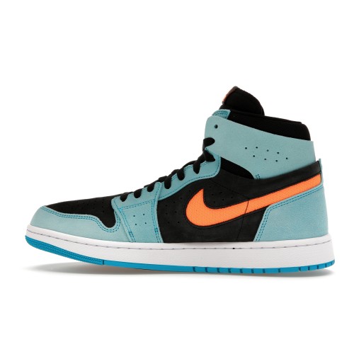 Кроссы Jordan 1 Zoom CMFT 2 Bleached Aqua Bright Citrus - мужская сетка размеров