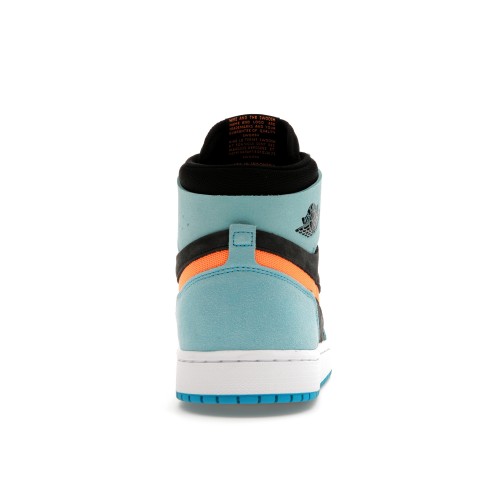 Кроссы Jordan 1 Zoom CMFT 2 Bleached Aqua Bright Citrus - мужская сетка размеров