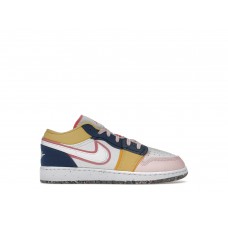 Подростковые кроссовки Jordan 1 Low SE Multi Canvas (GS)