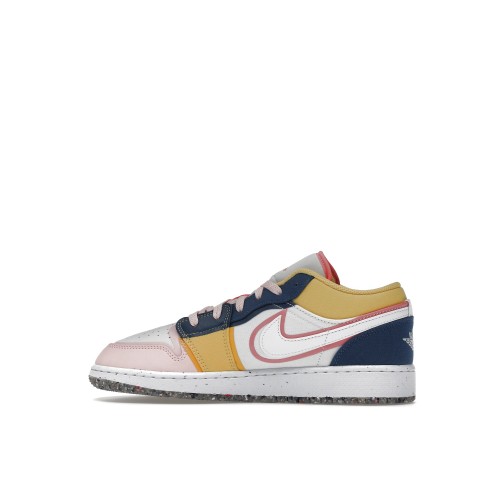 Кроссы Jordan 1 Low SE Multi Canvas (GS) - Подростковая сетка размеров