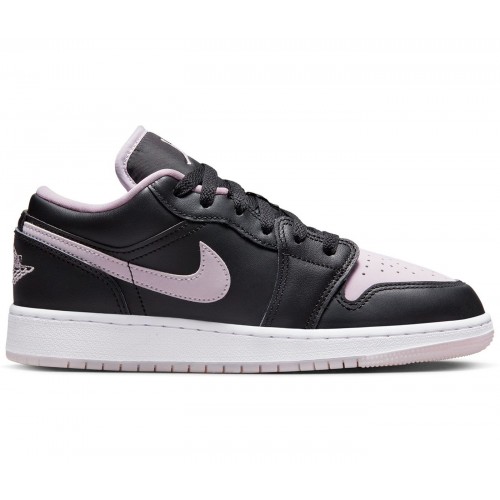 Кроссы Jordan 1 Low SE Black Iced Lilac (GS) - Подростковая сетка размеров