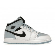 Подростковые кроссовки Jordan 1 Mid SE Ice Blue (2023) (GS)