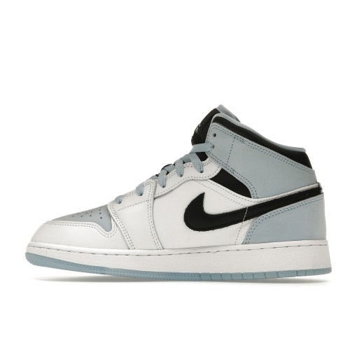 Кроссы Jordan 1 Mid SE Ice Blue (2023) (GS) - подростковая сетка размеров