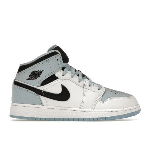 Кроссы Jordan 1 Mid SE Ice Blue (2023) (GS) - подростковая сетка размеров