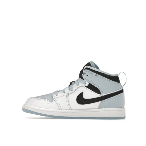 Кроссы Jordan 1 Mid SE Ice Blue (2023) (PS) - подростковая сетка размеров