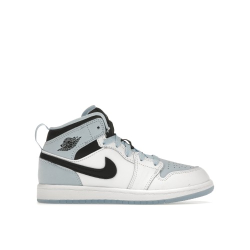 Кроссы Jordan 1 Mid SE Ice Blue (2023) (PS) - подростковая сетка размеров