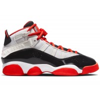 Подростковые Jordan 6 Rings White Black Team Orange (GS)