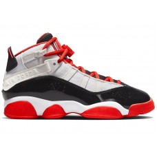 Подростковые Jordan 6 Rings White Black Team Orange (GS)