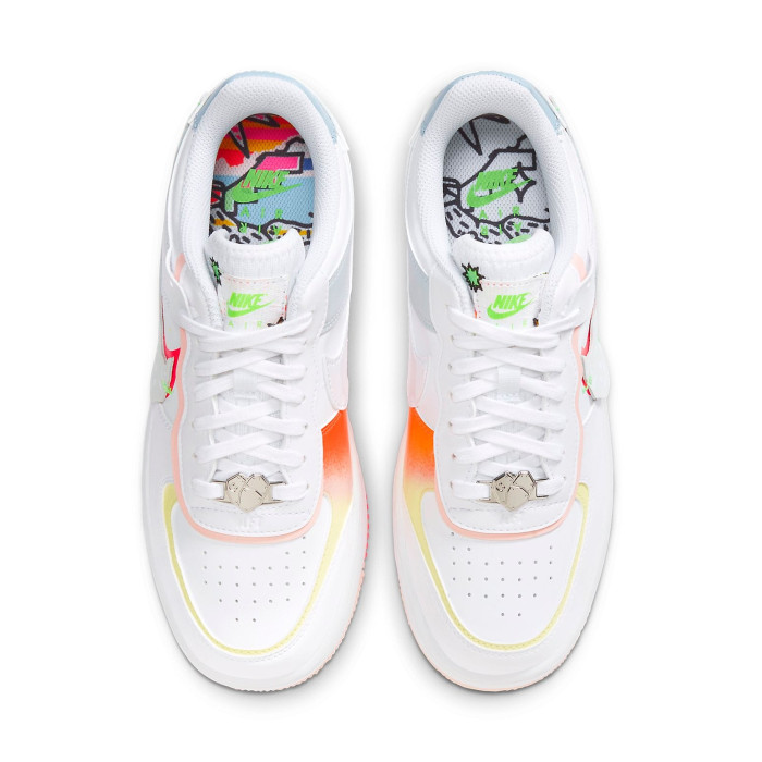 Nike Air Force 1 Low Shadow White Pink Orange (W) - женская сетка размеров Nike Air Force 1 Low Shadow White Pink Orange (W) - женская сетка размеров