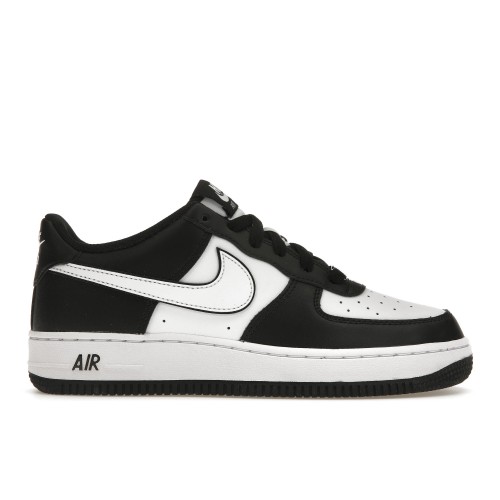 Кроссы Nike Air Force 1 Low LV8 2 White Swoosh Panda (GS) - подростковая сетка размеров